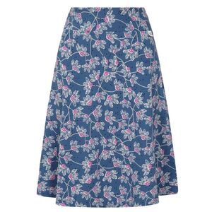 Lazy Jacks Womens/Ladies Wildflower Jersey Midi Skirt / Blue/Pink